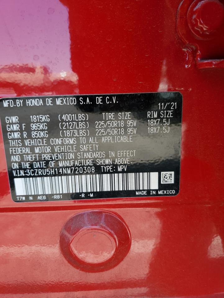 2022 Honda Hr-V Sport VIN: 3CZRU5H14NM720308 Lot: 63844894