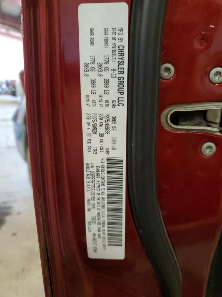 2014 Ram 1500 Laramie VIN: 1C6RR7NT7ES131759 Lot: 63028124