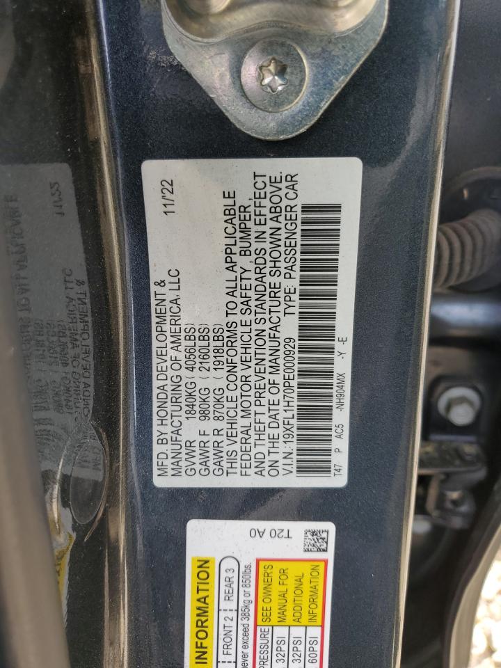 19XFL1H70PE000929 2023 Honda Civic Exl
