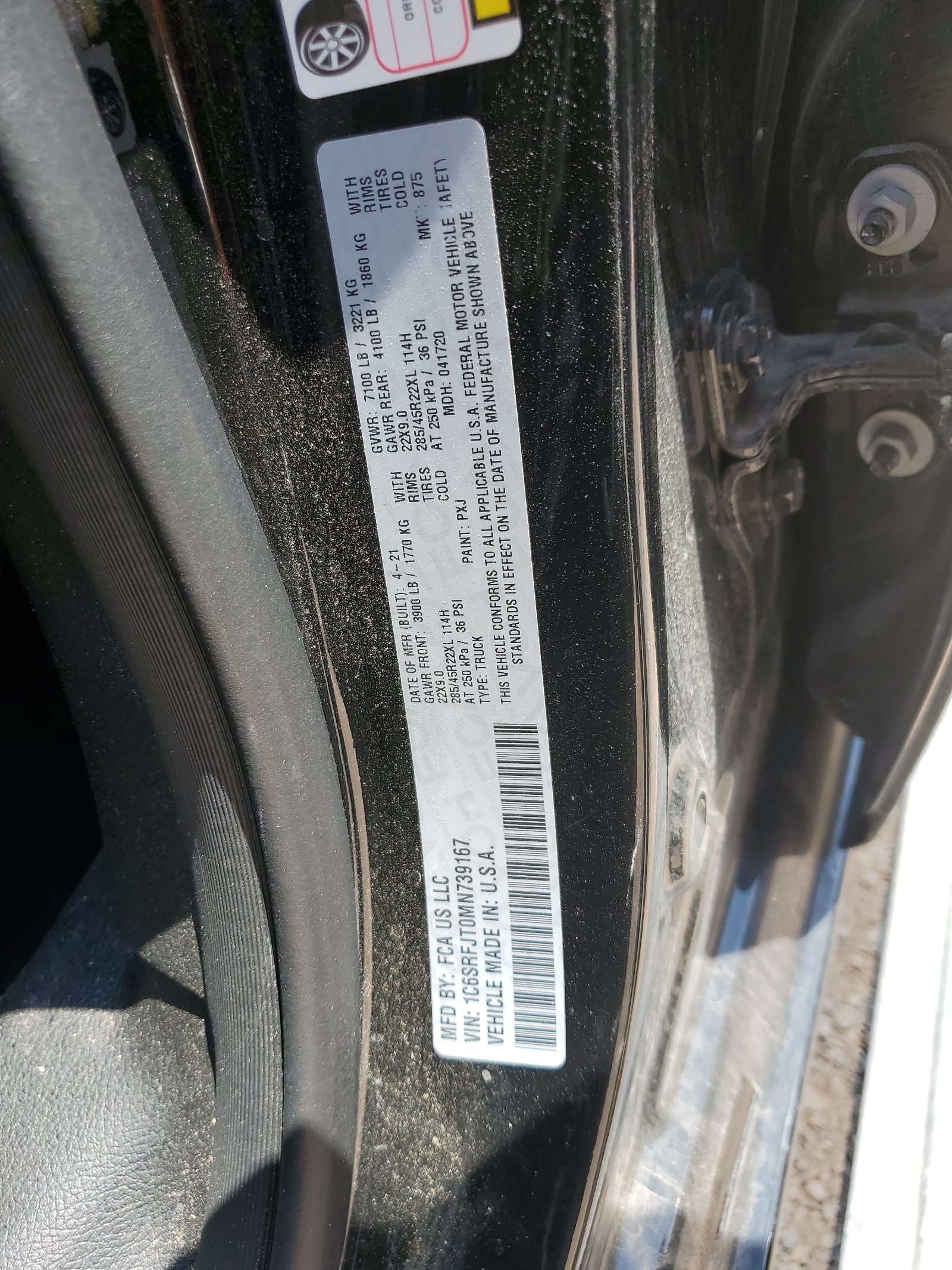 1C6SRFJT0MN739167 2021 Ram 1500 Laramie