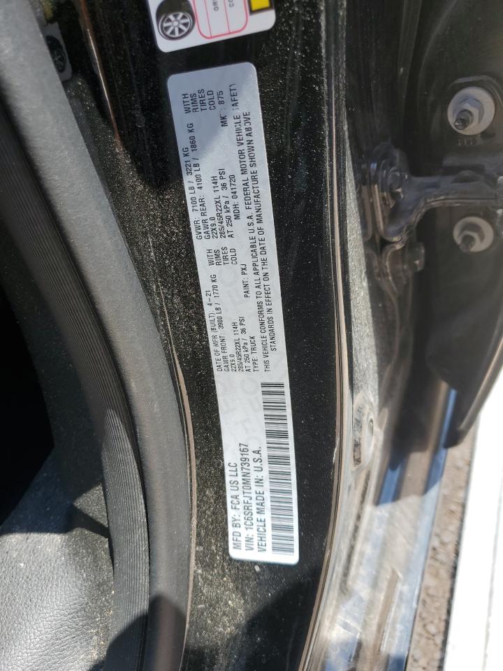 2021 Ram 1500 Laramie VIN: 1C6SRFJT0MN739167 Lot: 61994054