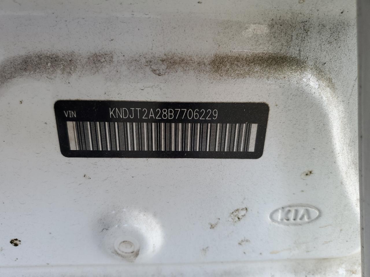 2011 Kia Soul + VIN: KNDJT2A28B7706229 Lot: 64349124