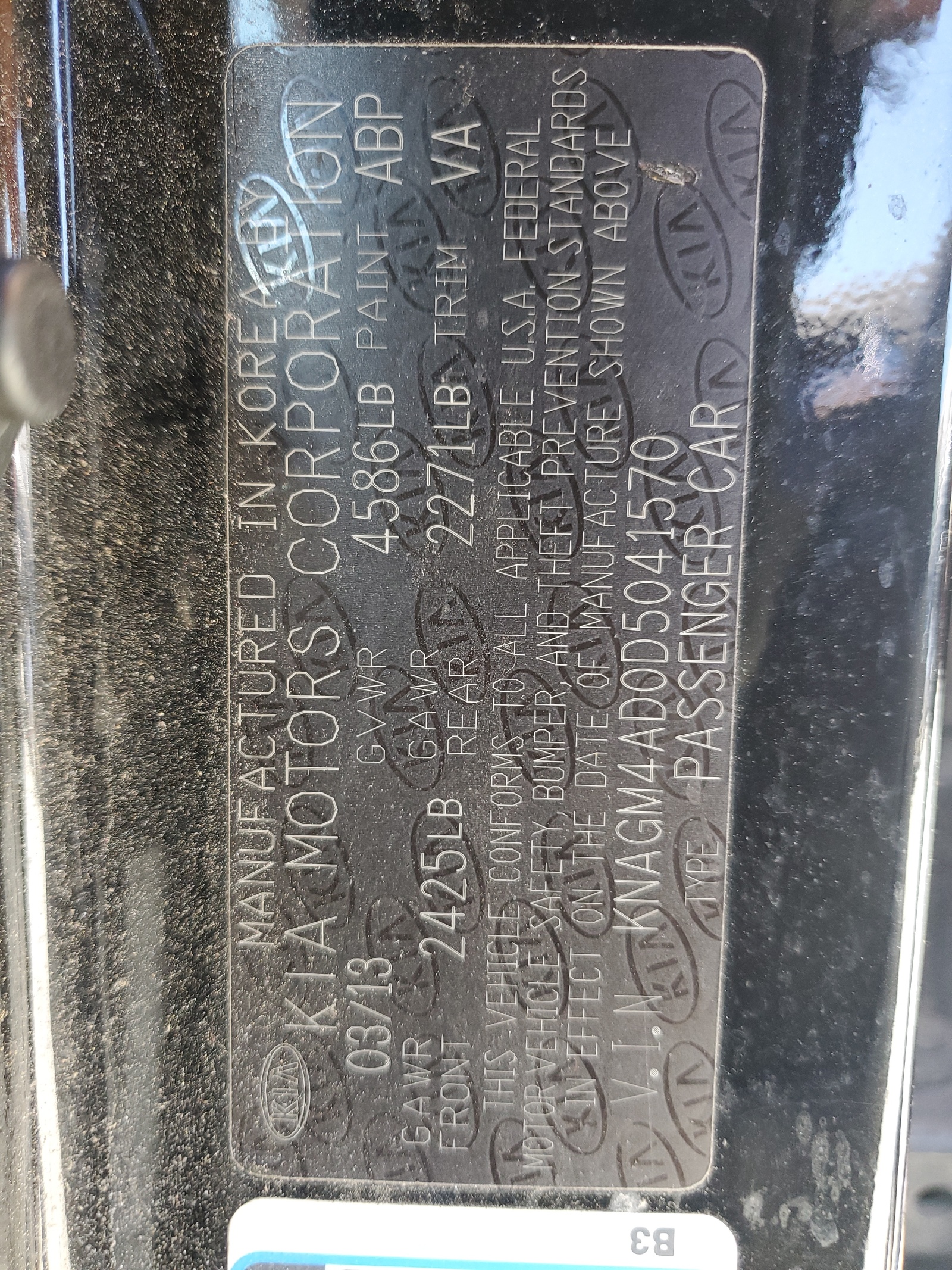 KNAGM4AD0D5041570 2013 Kia Optima Hybrid