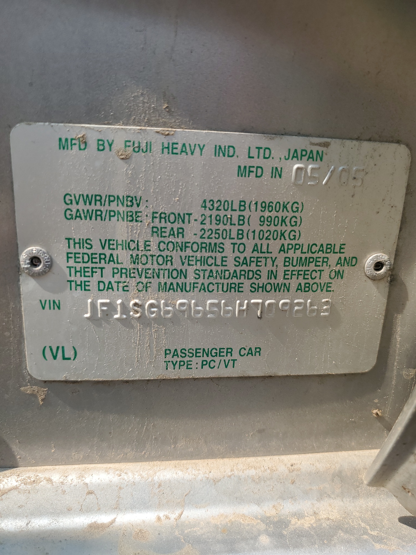 JF1SG69656H709263 2006 Subaru Forester 2.5Xt