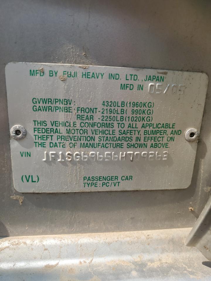 2006 Subaru Forester 2.5Xt VIN: JF1SG69656H709263 Lot: 64554584