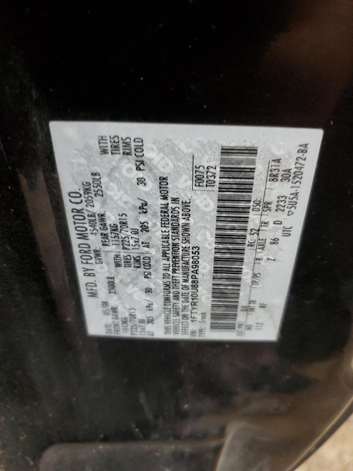 2008 Ford Ranger VIN: 1FTYR10U88PA98053 Lot: 63717394