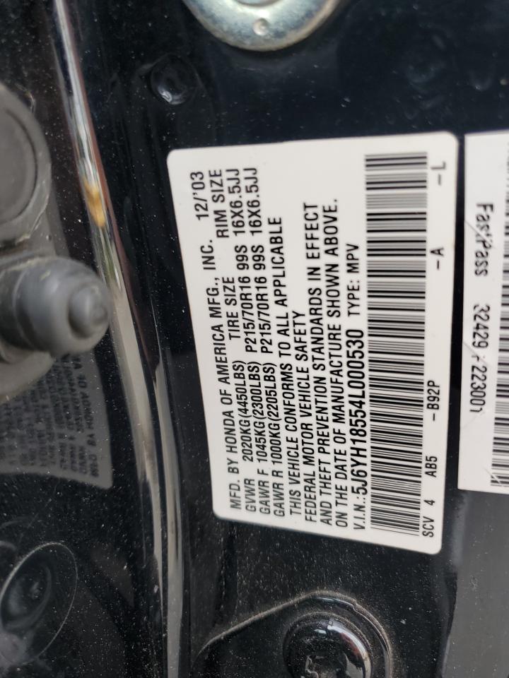 2004 Honda Element Ex VIN: 5J6YH18554L000530 Lot: 63771864