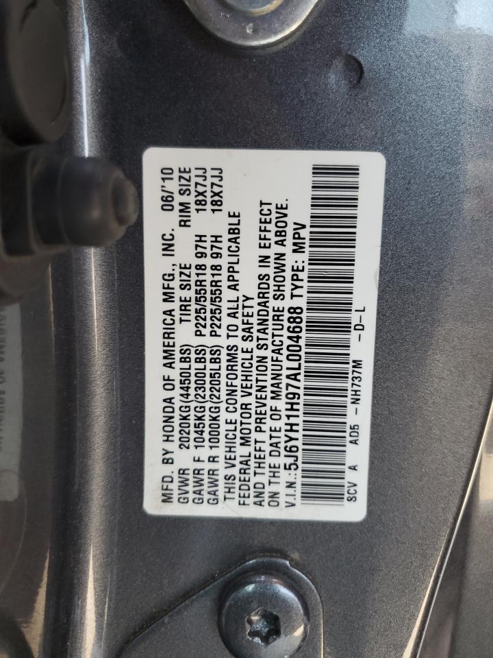 2010 Honda Element Sc VIN: 5J6YH1H97AL004688 Lot: 63936974