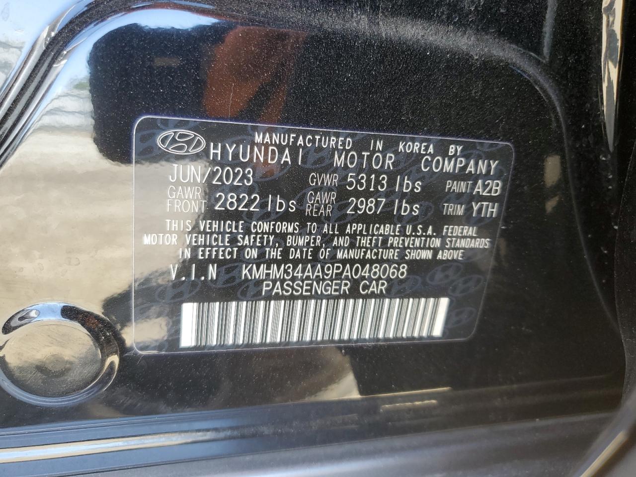 KMHM34AA9PA048068 2023 Hyundai Ioniq 6 Sel