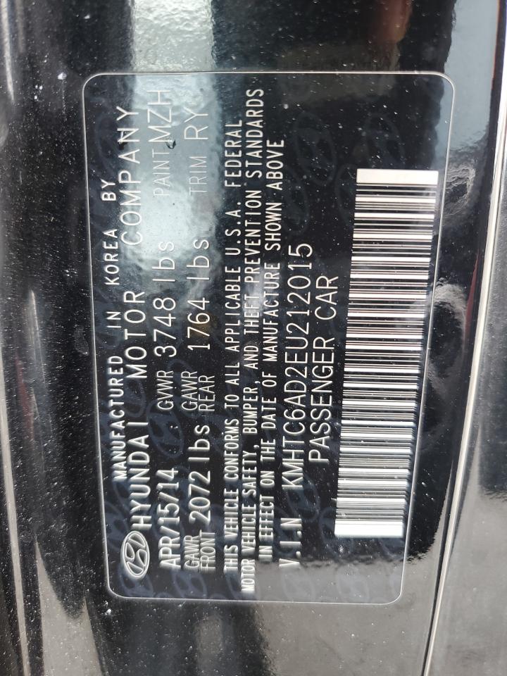 2014 Hyundai Veloster VIN: KMHTC6AD2EU212015 Lot: 64215994