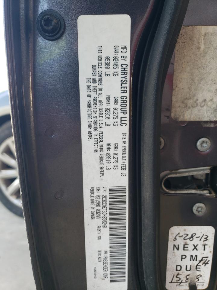 2013 Chrysler 300C VIN: 2C3CCAET3DH650248 Lot: 62807224