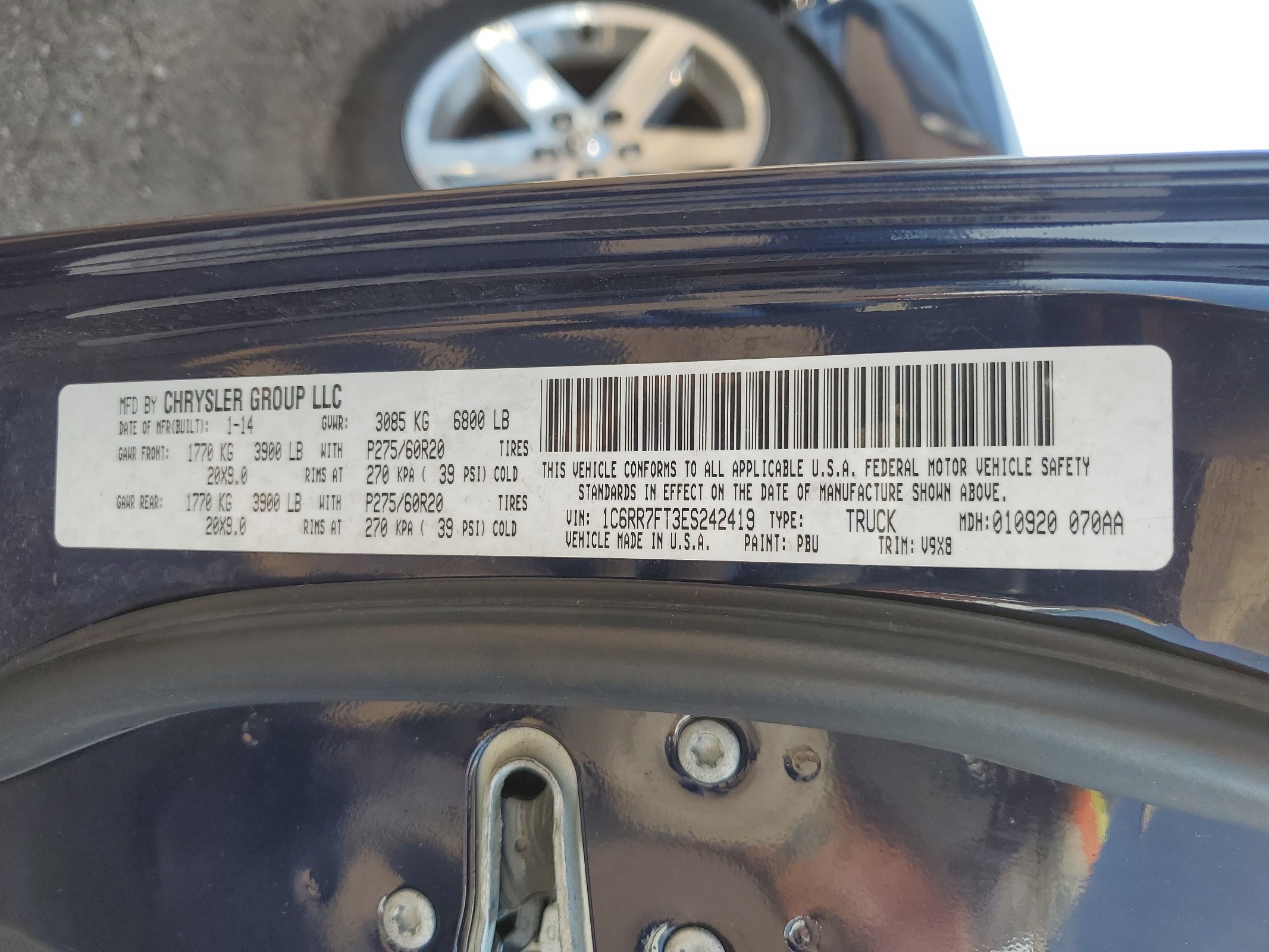 1C6RR7FT3ES242419 2014 Ram 1500 St