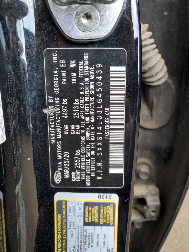 2020 Kia Optima Lx VIN: 5XXGT4L33LG450439 Lot: 64124974