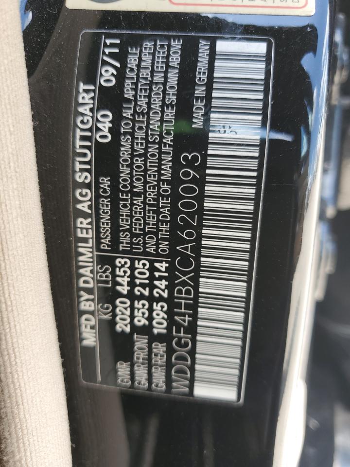 2012 Mercedes-Benz C 250 VIN: WDDGF4HBXCA620093 Lot: 63401664