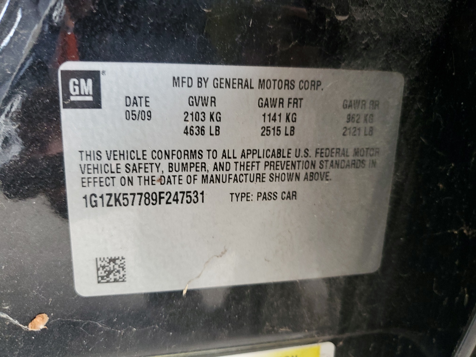 1G1ZK57789F247531 2009 Chevrolet Malibu Ltz