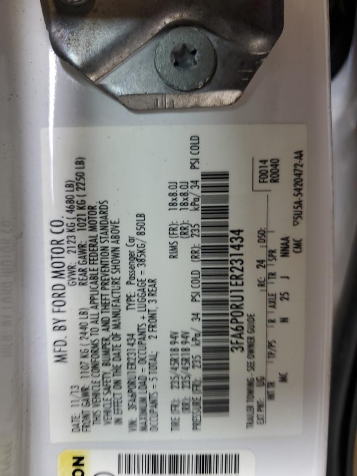 2014 Ford Fusion Titanium Hev VIN: 3FA6P0RU1ER231434 Lot: 63274014