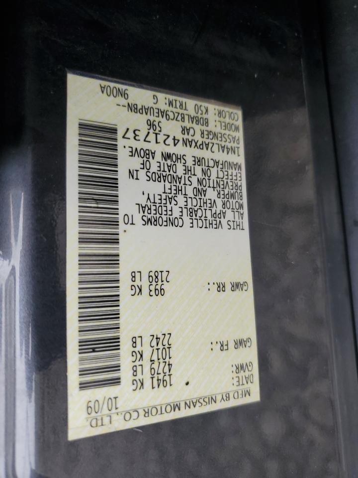 1N4AL2APXAN421737 2010 Nissan Altima Base