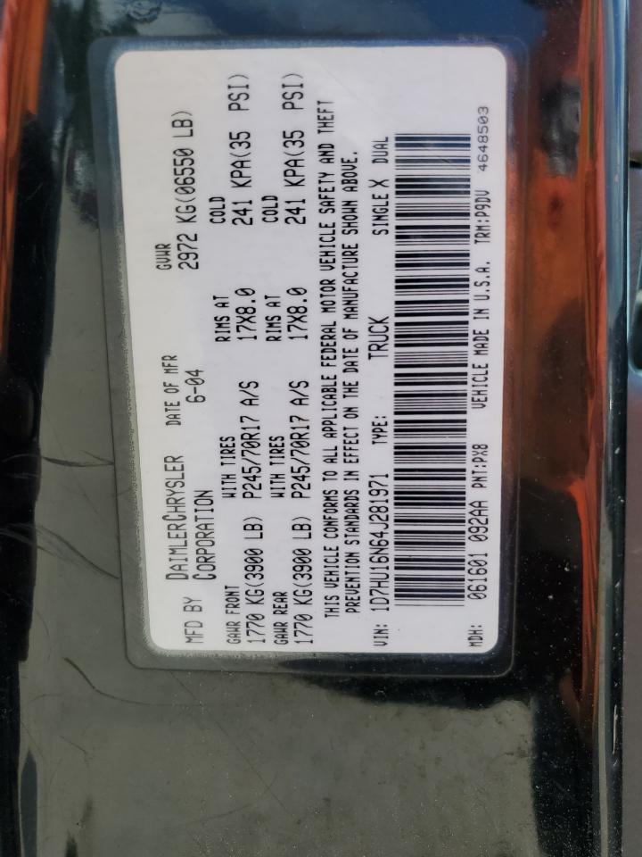 2004 Dodge Ram 1500 St VIN: 1D7HU16N64J281971 Lot: 64035004