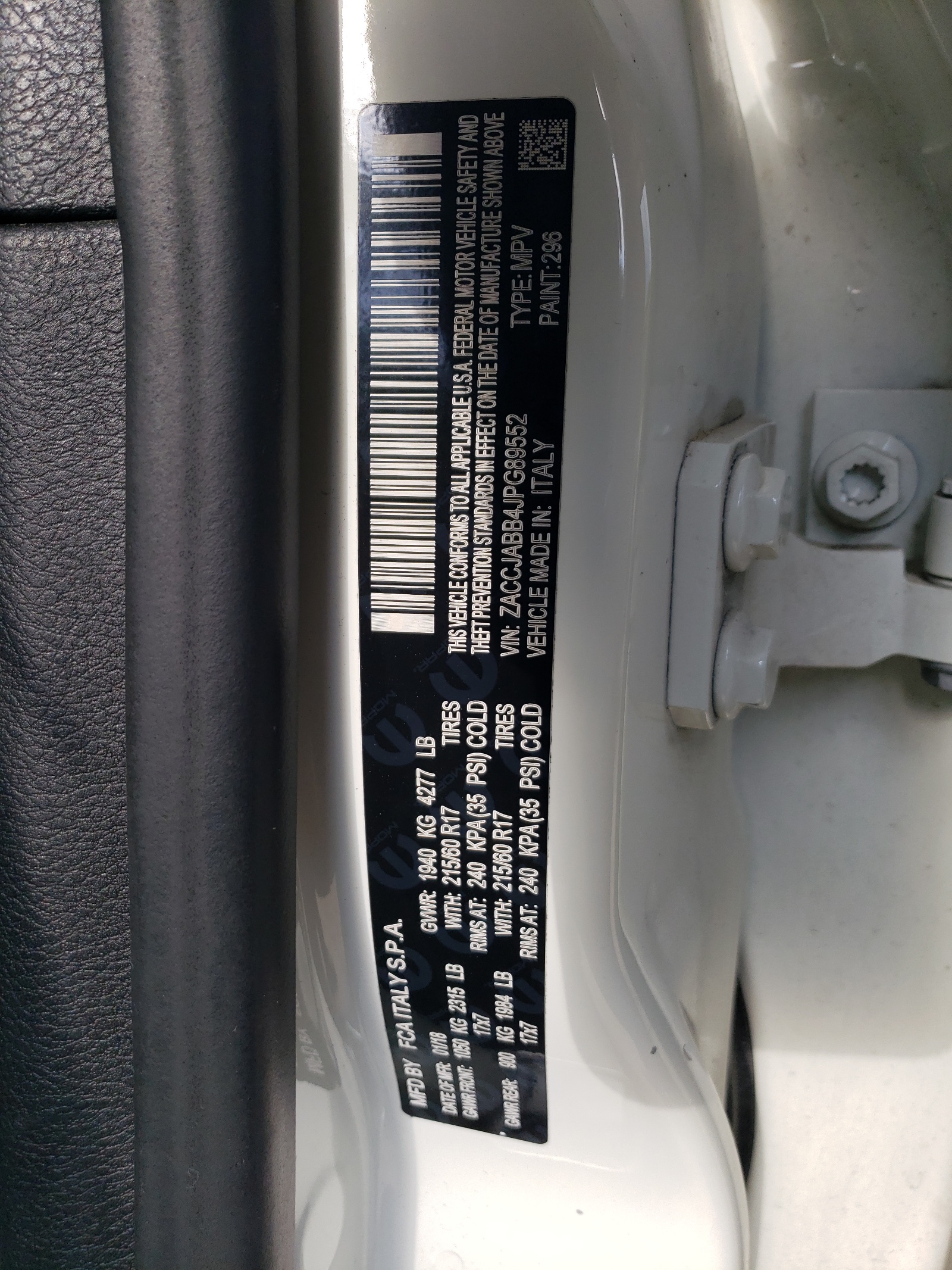 ZACCJABB4JPG89552 2018 Jeep Renegade Latitude