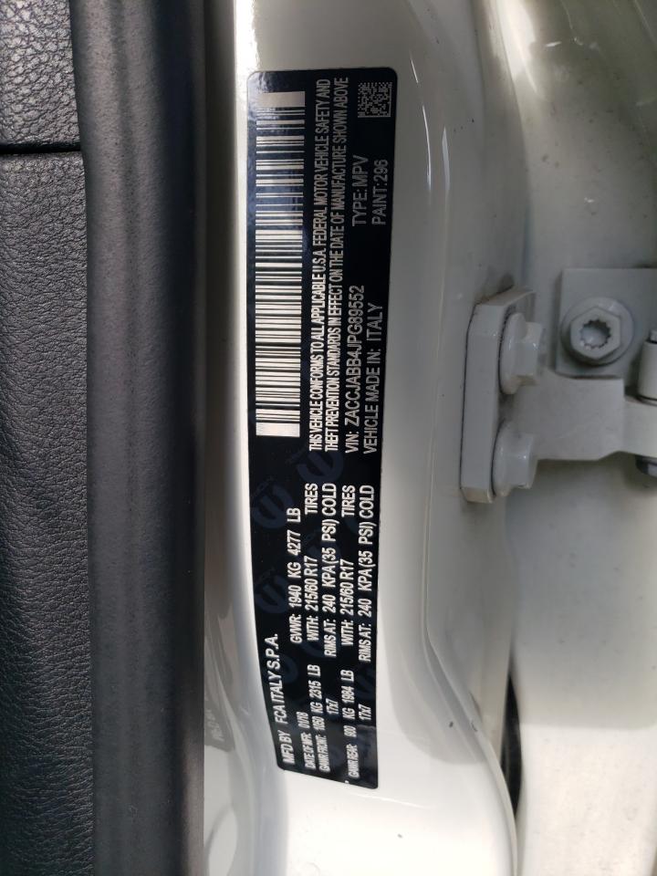 2018 Jeep Renegade Latitude VIN: ZACCJABB4JPG89552 Lot: 63244584