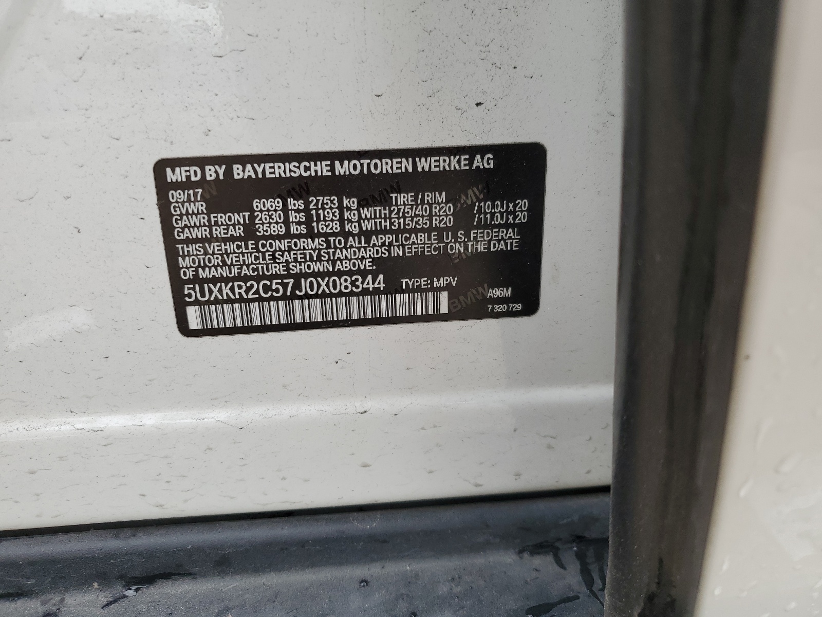 5UXKR2C57J0X08344 2018 BMW X5 Sdrive35I