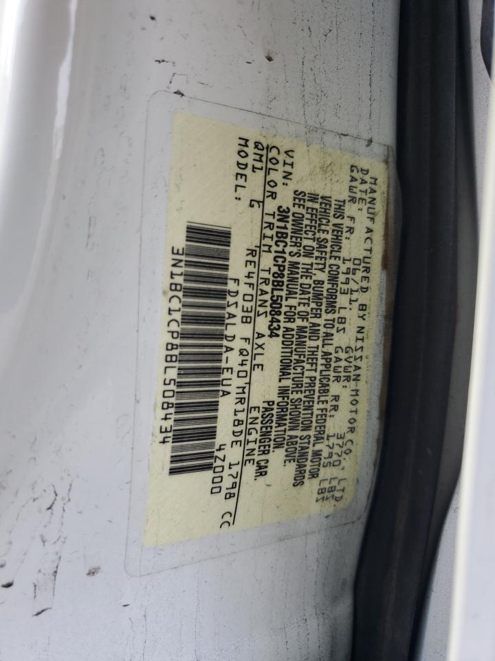 2011 Nissan Versa S VIN: 3N1BC1CP8BL508434 Lot: 62767764