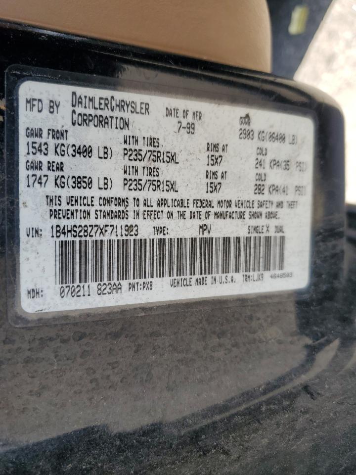 1999 Dodge Durango VIN: 1B4HS28Z7XF711923 Lot: 63074114