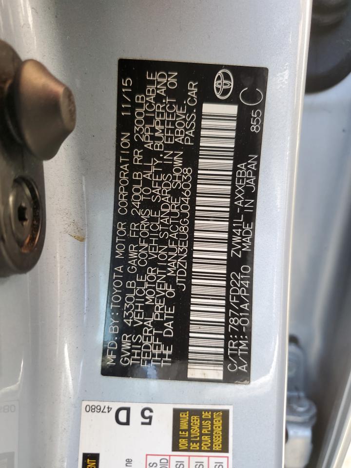 2016 Toyota Prius V VIN: JTDZN3EU8GJ046038 Lot: 64669974