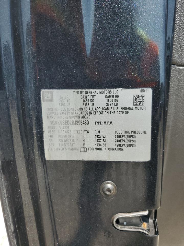 2011 GMC Acadia Slt-2 VIN: 1GKKVSED2BJ395480 Lot: 63830034