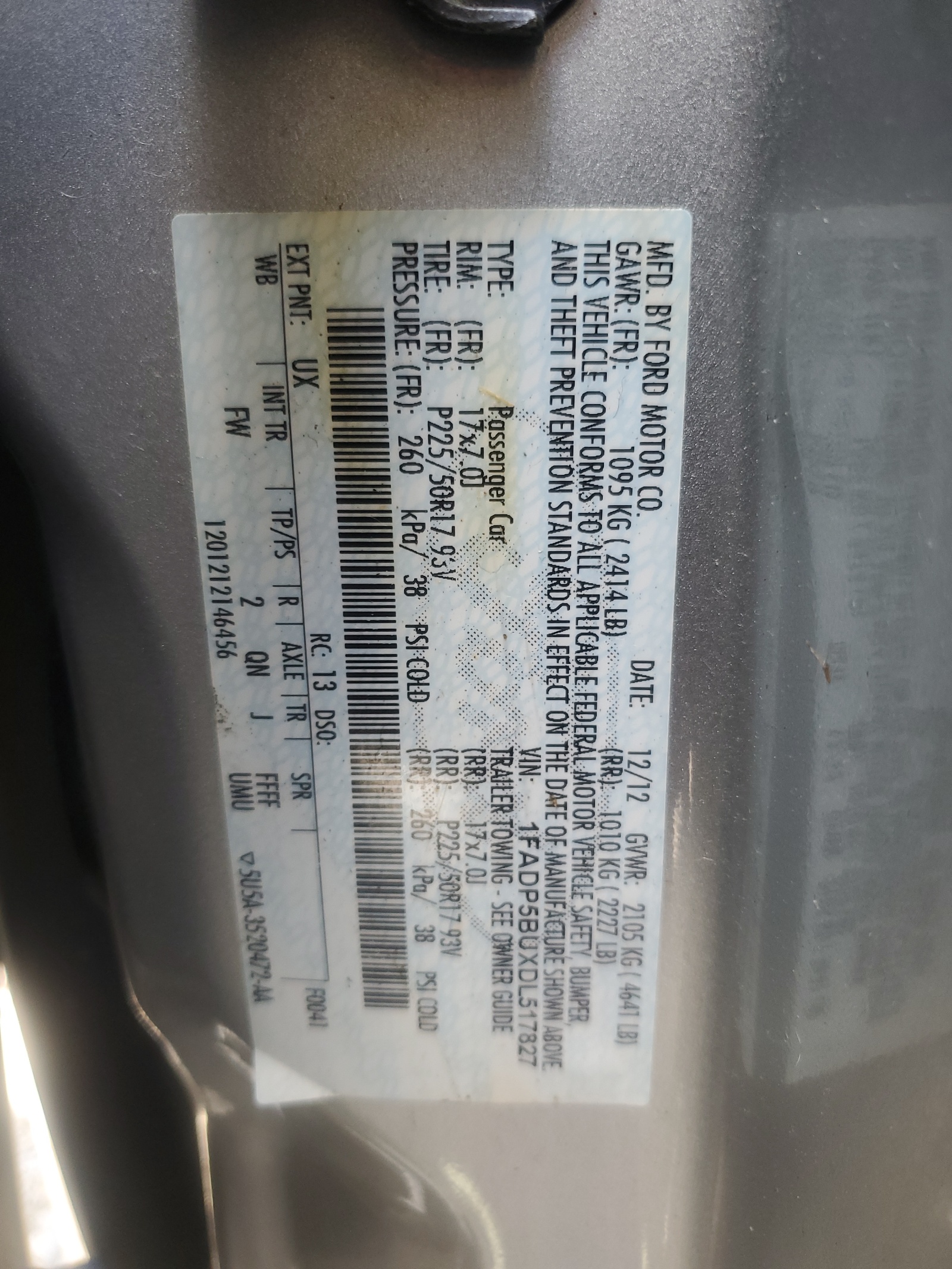 1FADP5BUXDL517827 2013 Ford C-Max Sel
