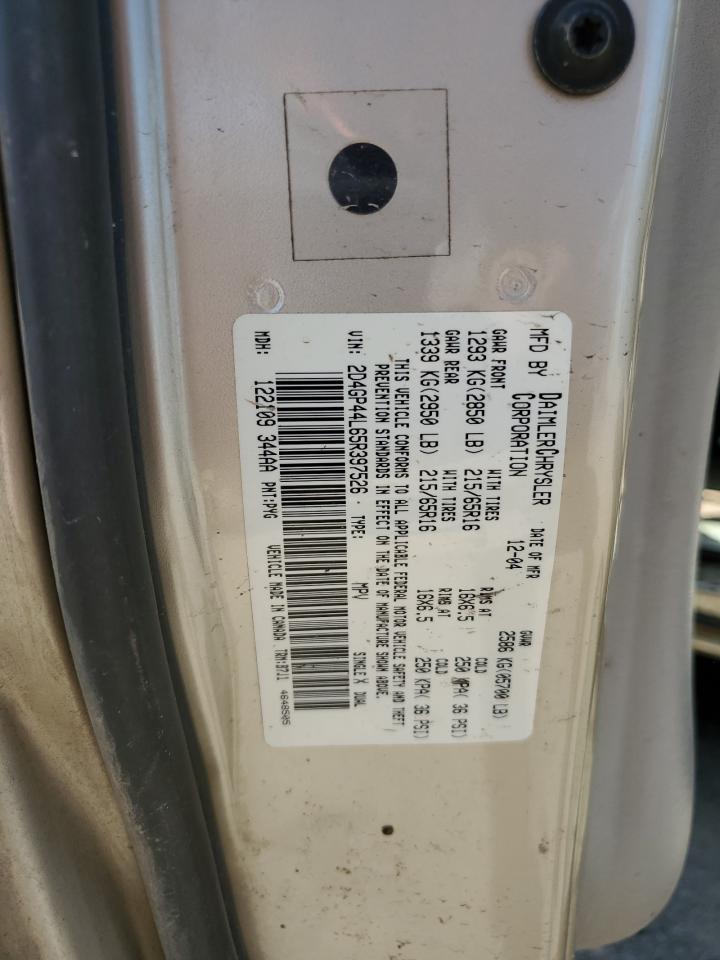 2D4GP44L65R397526 2005 Dodge Grand Caravan Sxt