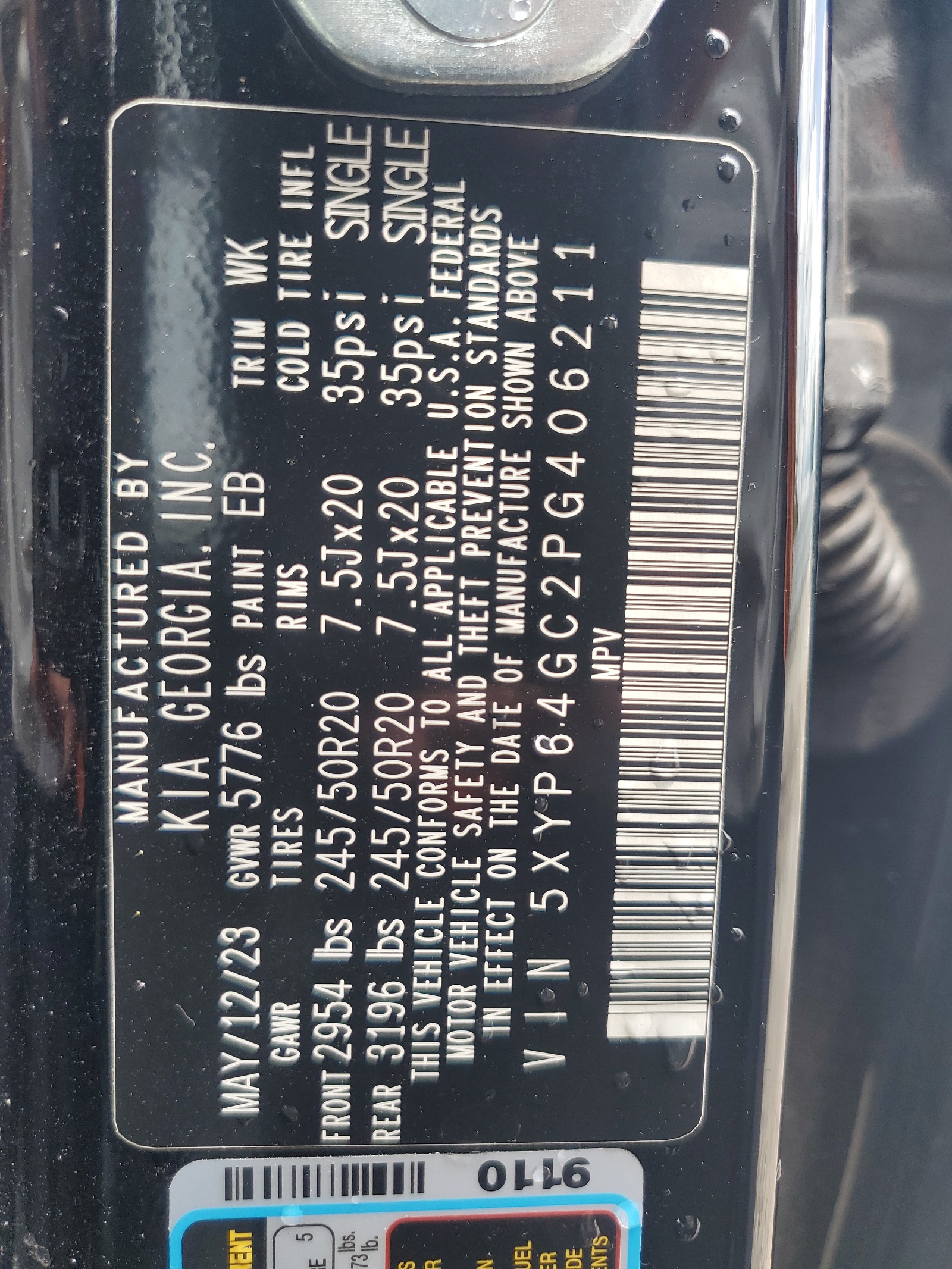 5XYP64GC2PG406211 2023 Kia Telluride S