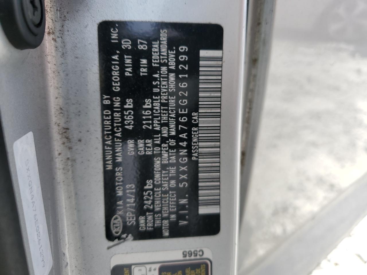 2014 Kia Optima Ex VIN: 5XXGN4A76EG261299 Lot: 64268384