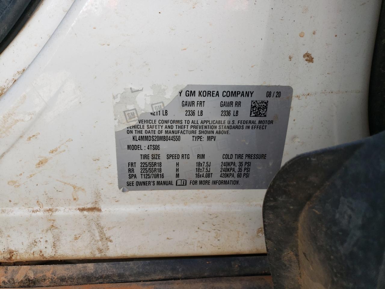 2021 Buick Encore Gx Select VIN: KL4MMDS20MB044550 Lot: 64692114