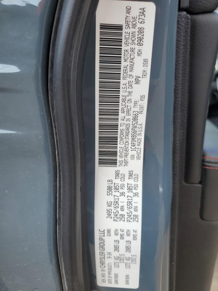 2015 Jeep Cherokee Trailhawk VIN: 1C4PJMBS6FW520663 Lot: 63503654