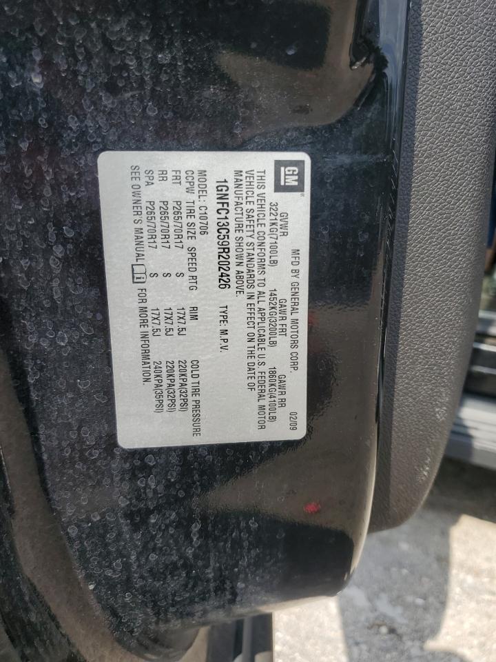 2009 Chevrolet Tahoe C1500 Ls VIN: 1GNFC13C59R202426 Lot: 60842704