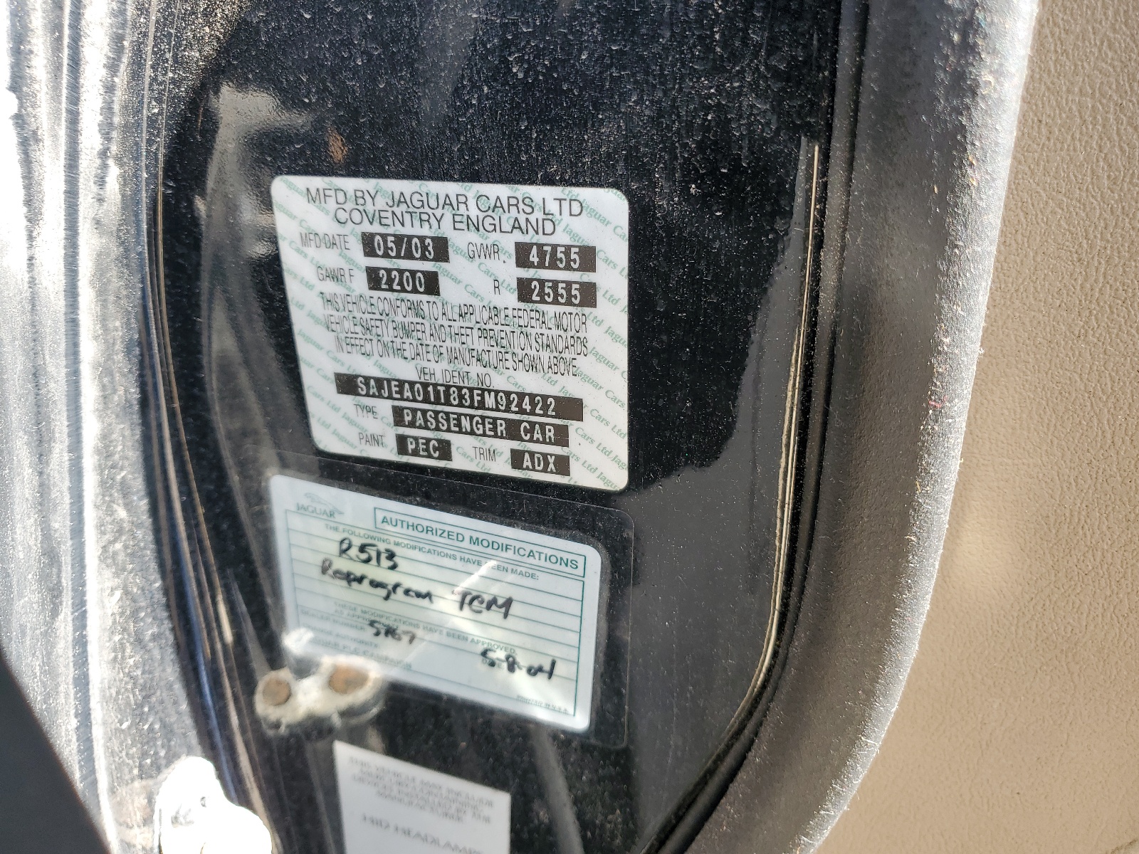 SAJEA01T83FM92422 2003 Jaguar S-Type