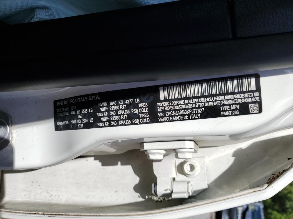 ZACNJABB0KPJ77827 2019 Jeep Renegade Latitude