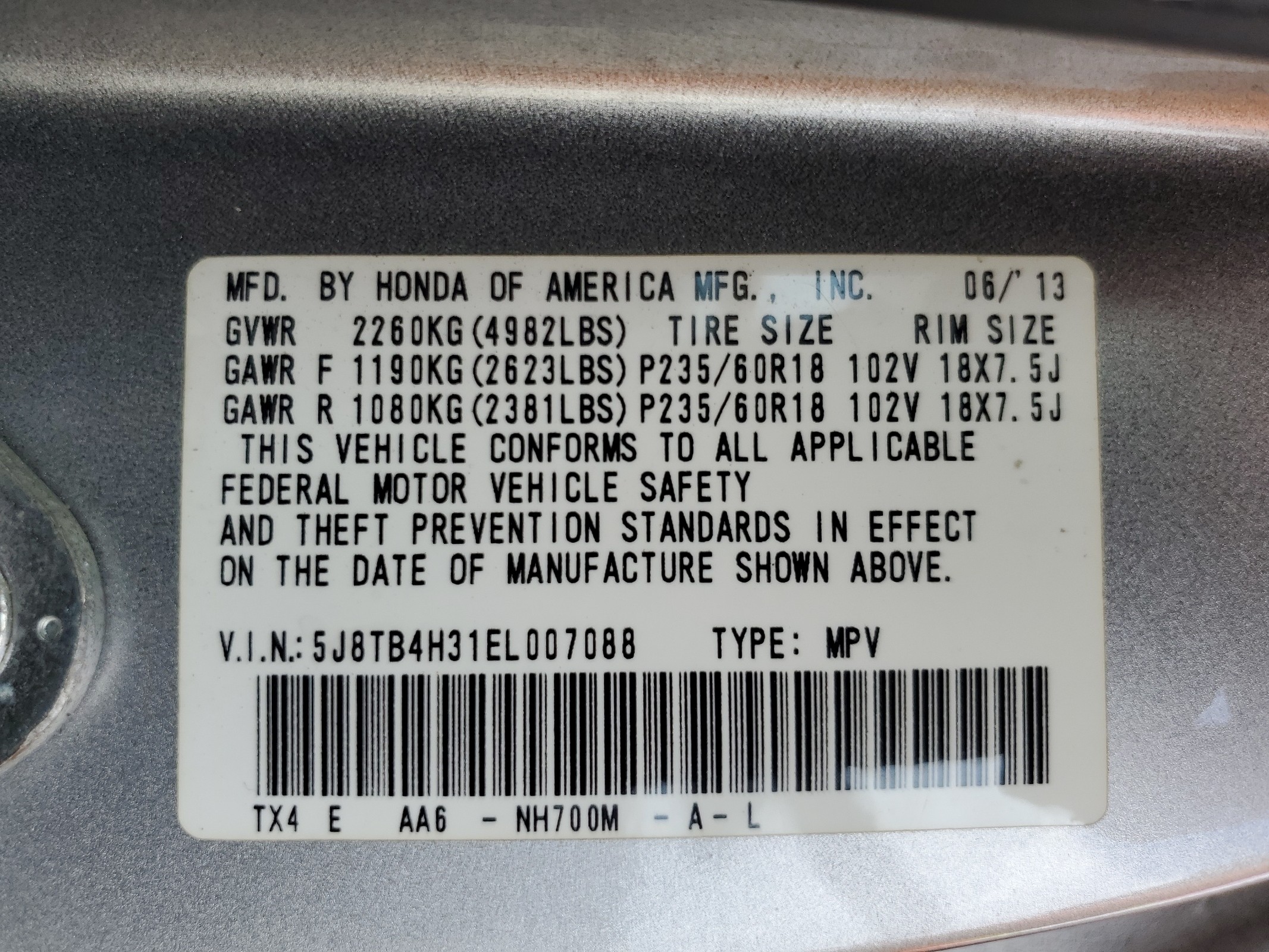 5J8TB4H31EL007088 2014 Acura Rdx