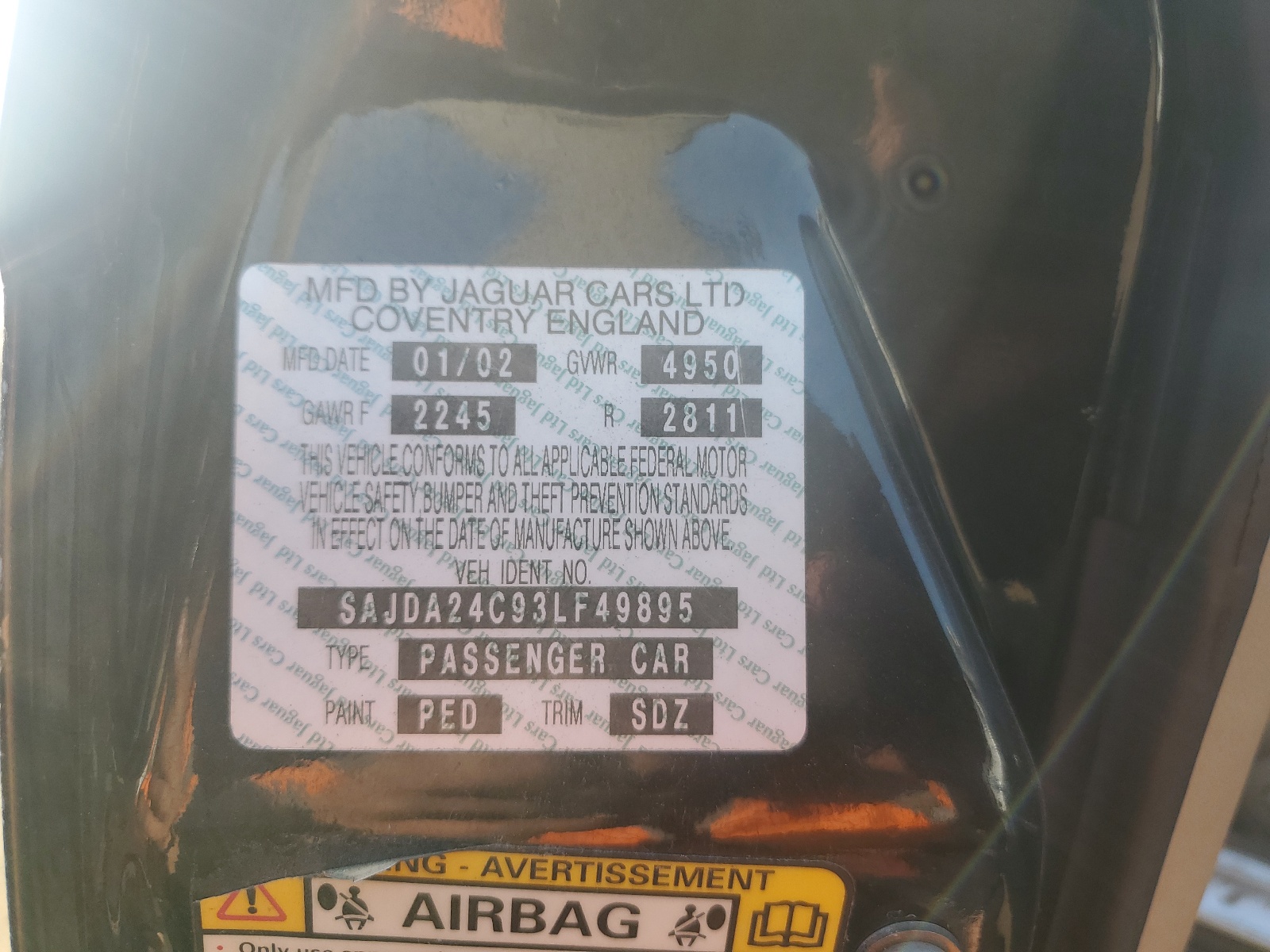 SAJDA24C93LF49895 2003 Jaguar Vandenplas