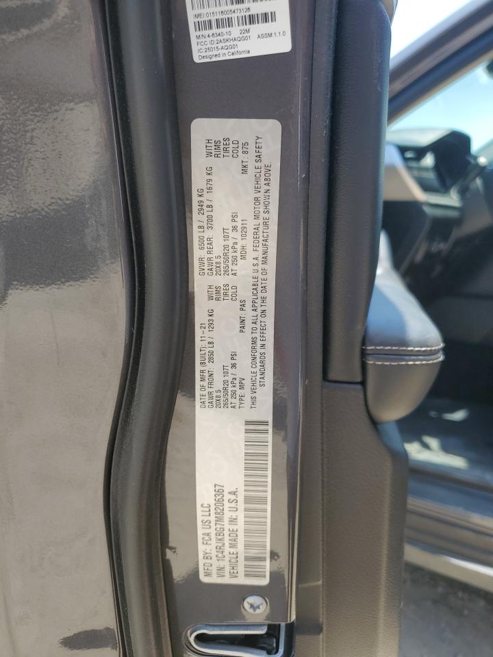 2021 Jeep Grand Cherokee L Limited VIN: 1C4RJKBG7M8206367 Lot: 62750874