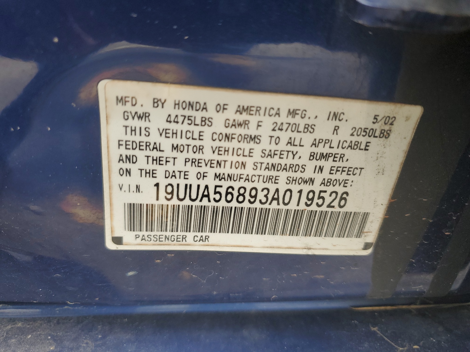 19UUA56893A019526 2003 Acura 3.2Tl Type-S