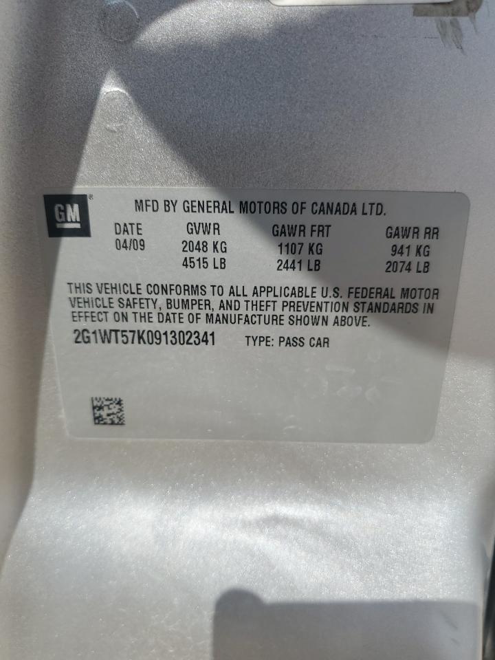 2009 Chevrolet Impala 1Lt VIN: 2G1WT57K091302341 Lot: 63412564