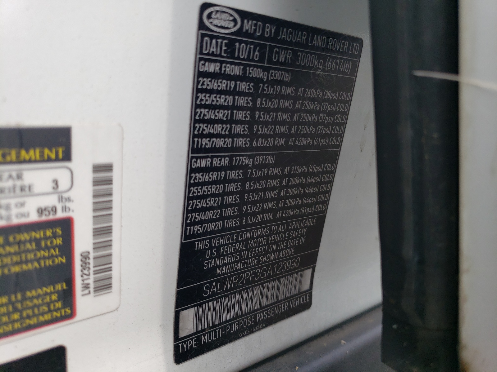 SALWR2PF3GA123990 2016 Land Rover Range Rover Sport Hse