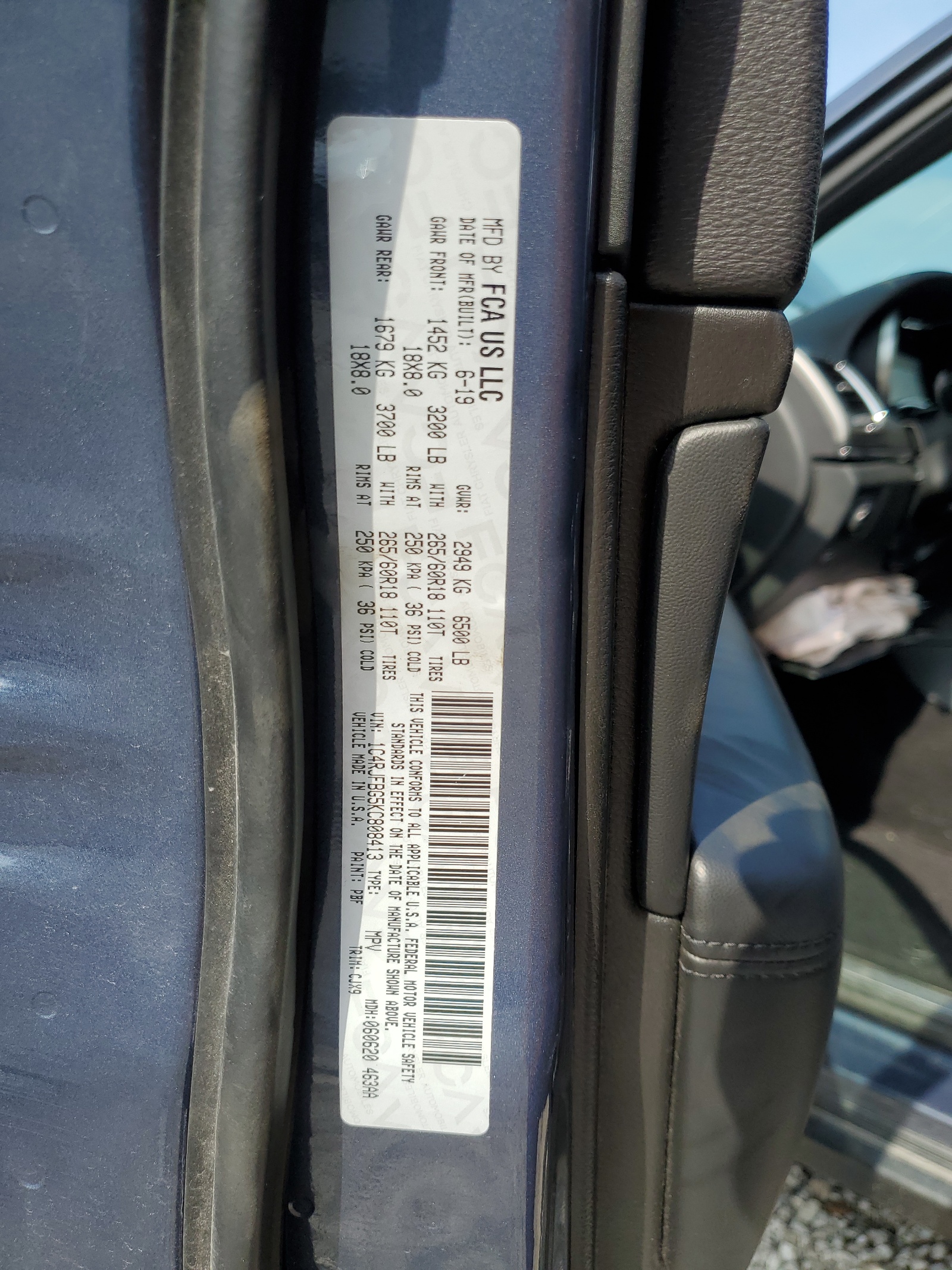 1C4RJFBG5KC808413 2019 Jeep Grand Cherokee Limited