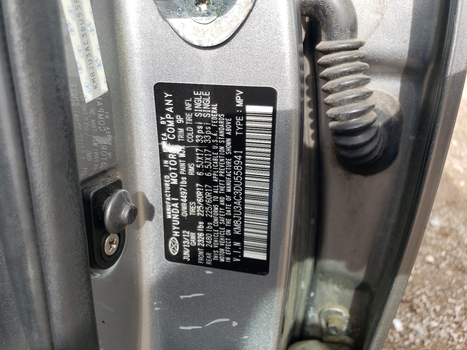 KM8JU3AC3DU558941 2013 Hyundai Tucson Gls