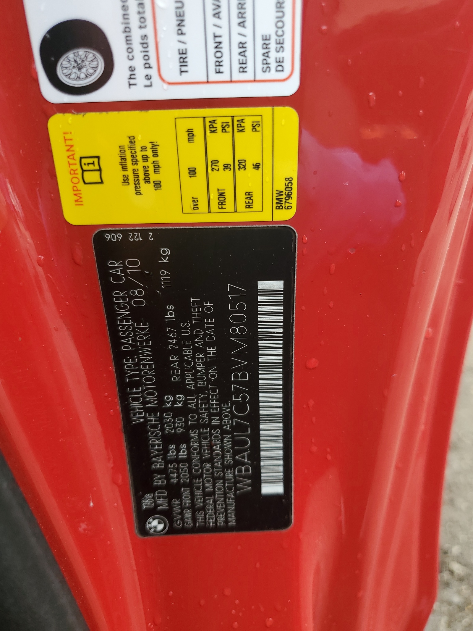 WBAUL7C57BVM80517 2011 BMW 128 I