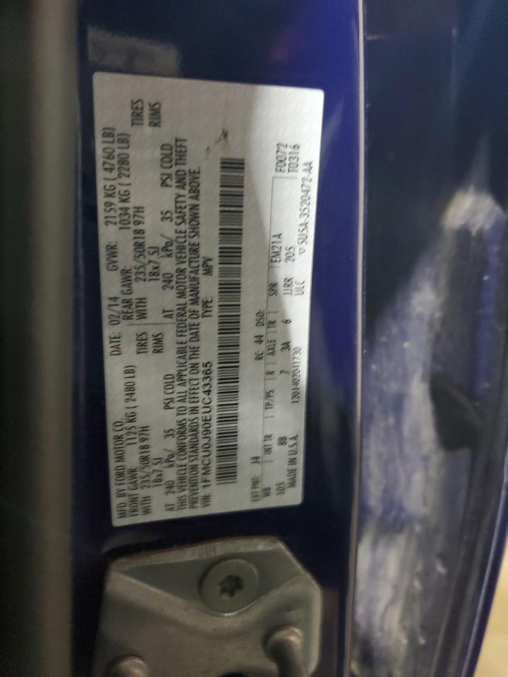 2014 Ford Escape Titanium VIN: 1FMCU0J90EUC43365 Lot: 64556814