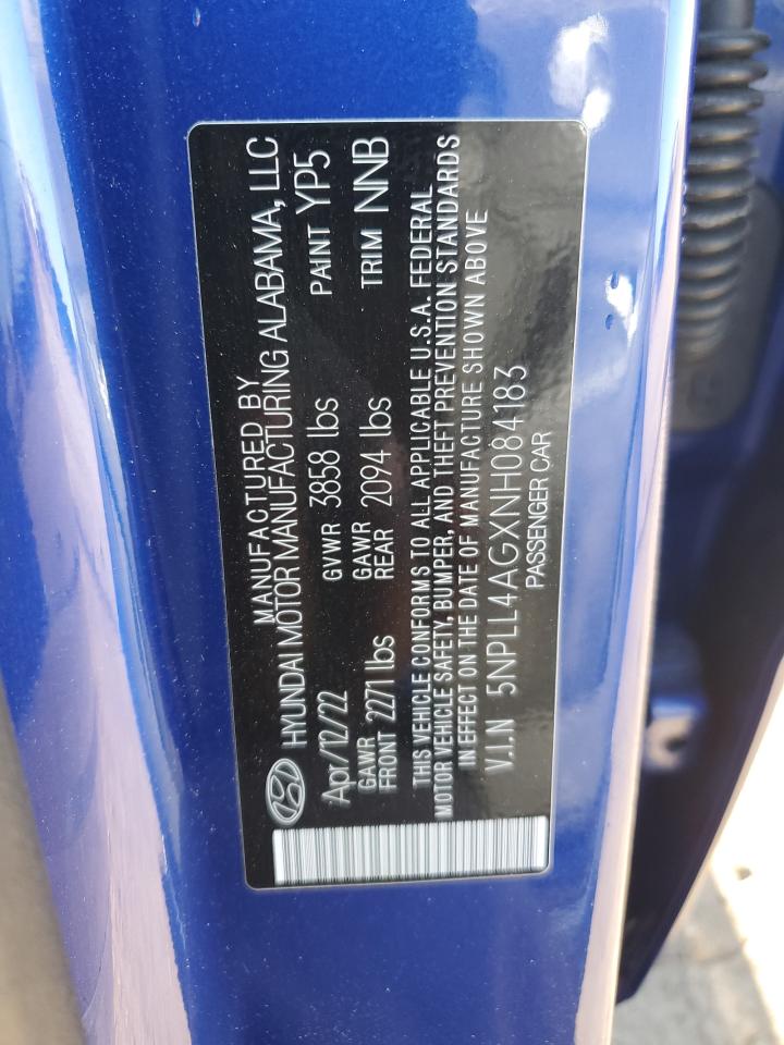 5NPLL4AGXNH084183 2022 Hyundai Elantra Se