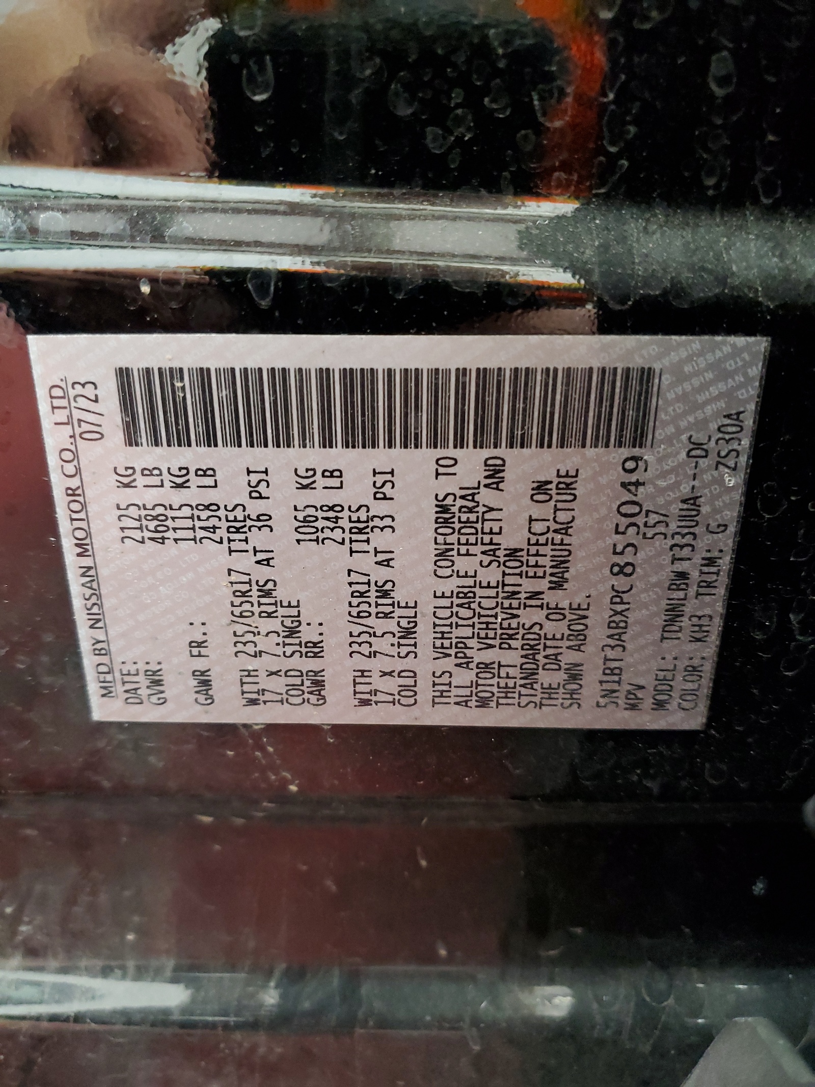 5N1BT3ABXPC855049 2023 Nissan Rogue S